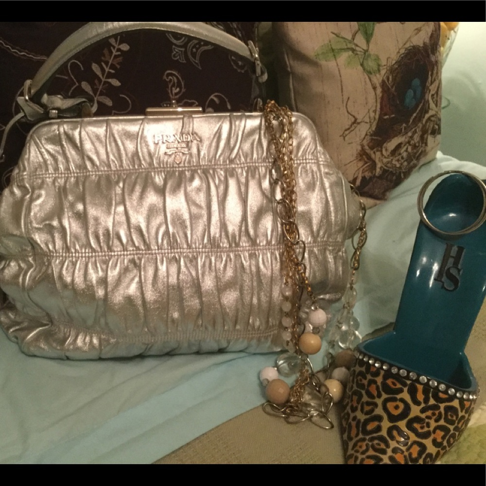 Prada Silver Dressy Gaufre